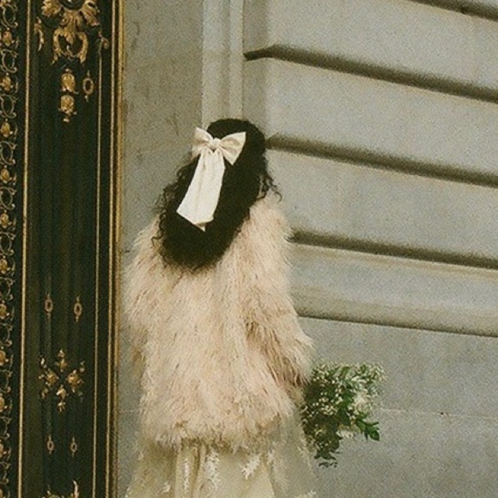 Cream Off White Bow for Brides